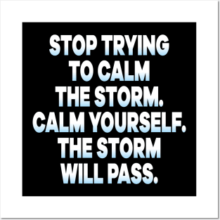 Stop Trying To Calm The Storm Calm Yourself The Storm Will Pass Posters and Art